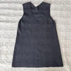 無印良品　洗えるミラノリブ　ロングベスト