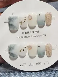 大理石風ネイルチップ 付け爪
