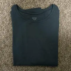 ユニクロ　極暖ヒートテックコットンクルーネックT ダークグリーン