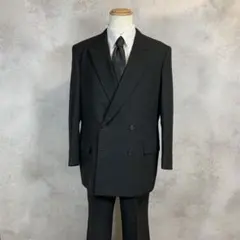 ブラックフォーマルスーツ　ダブル　背抜き　開き見せ　アジャスター付　AB6