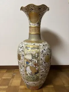 レア 超大型 美品】薩摩焼 沈降壺 高さ約130cm 花瓶 古中国 飾り壺 1