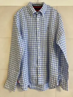 TOMMY HILFIGERトミーヒルフィガー　リネンシャツ　チェック柄