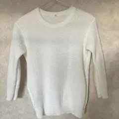 無印良品　洗えるワッフル編みクルーネックセーター　Sサイズ　綿100%