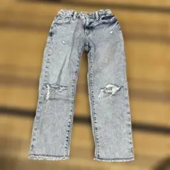 GAPキッズ ライトブルー ダメージ加工 ガールフレンドデニム