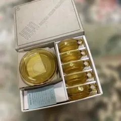 Hoya クリスタル グラスセット アンバーガラス5脚セット　琥珀色ガラス