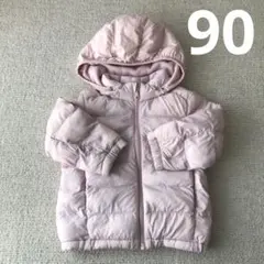ユニクロ ライトパフテックウォッシャブルパーカ 90 ピンク