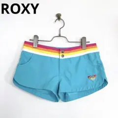 『ROXY』ロキシー(1)ショート ハーフ パンツ ズボン カラフル　レインボー