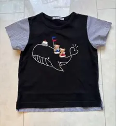 《ほぼ新品》familiar（ファミリア）くじらとクマ Tシャツ、タグ付きのサムネイル