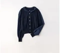 ジェーンマーブル　カーディガン　ネイビー