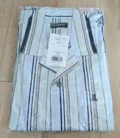 LANVIN 長袖　前開きパジャマ　ズボン　Mサイズ 　綿　ストライプ柄