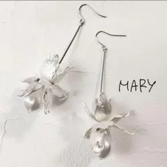 レオ/マットシルバー ボタニカル ピアス イヤリング アクセサリー ブライダル