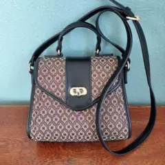 幾何学模様のショルダーバッグ 　 ブラウン