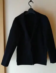 美品　コムサイズム　レディース　ジャケット　S　黒　伸縮性有り