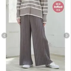 イッカ（ikka）/ スエードライクプリーツワイドパンツ