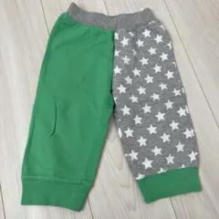 ANAP キッズ パンツ 星柄 グリーン グレー