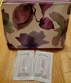 メイクポーチ　ラサーナ朝用ヘアミルク2セットつき