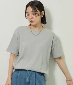 グリーンパークス 半袖Tシャツ リブ仕様のサムネイル