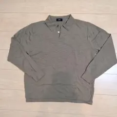 SHIPS カーキ 長袖ポロシャツ