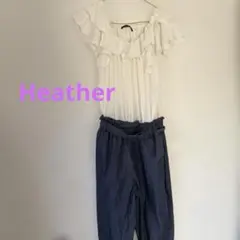 フリル　オフショルダー　オールインワン　Heather Ｆ
