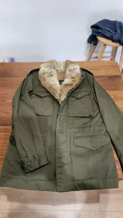 【STRASBURGO】フライトジャケット　ラビット　リアルファー