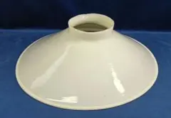 電笠　乳白色　昭和レトロ　ミルクガラス ガラスシェード吊り下げ照明　電傘　大きめ
