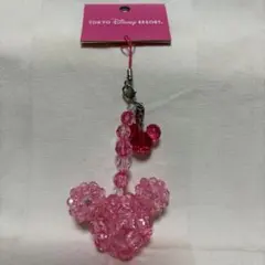 東京ディズニーリゾート　ミニーマウス　ビーズストラップ