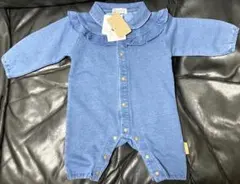 と*と様 CROISSANCE BEBE クロワッサンベベ デニム風ロンパース