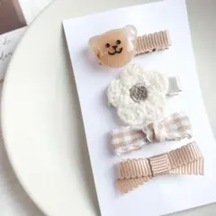 【新作】ヘアクリップ ヘアピン 4点セット ベビー 赤ちゃん キッズ 子ども