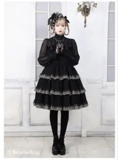 モワメームモワティエ☆ノクターンミニドレス〜2026 〜黒☓青 9号