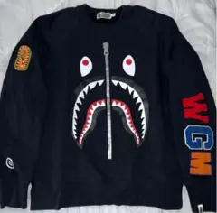 APE BAPE KAWS シャーク スウェット パーカークルーネック XL