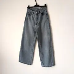 【AMERICAN HOLIC】バギーワイドパンツ　デニム　ライトブルー　L