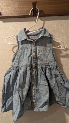 Ralph Lauren デニム ノースリーブワンピース 6M