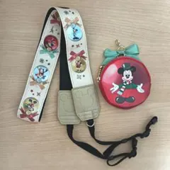 ディズニーランド カメラストラップ クリスマス ミッキー レア 35周年