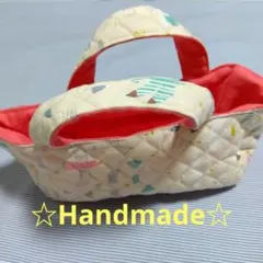 ハンドメイド　布バスケット　トリ