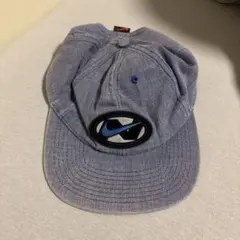 90s Nike 青 コットン キャップ S/M