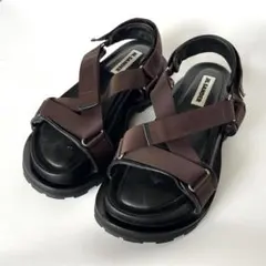 JIL SANDER ジルサンダー クロスストラップ プラットフォームサンダルのサムネイル
