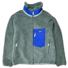 極美品 パタゴニア クラシック レトロ x カーディガン グレー/ブルー XL