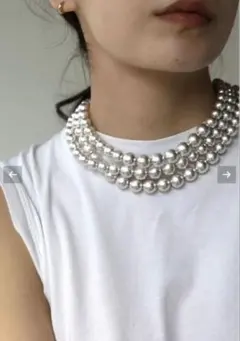 パール 多層ネックレス