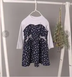 アプレレクール　花柄ドッキングワンピース　120cm