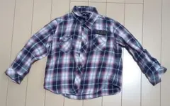 COMME CA ISM チェック柄長袖シャツ 90