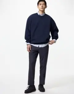 新品　ユニクロ　スマートアンクルパンツ　ネイビー