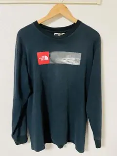 THE NORTH FACE ロングスリーブTシャツ ブラック ロゴプリント