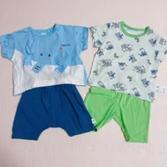 ベビー 半袖パジャマ 2枚セット こぐまちゃん　水遊び　ユニクロ　ゾウ　クマ　夏