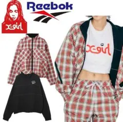 【新品タグ付き】x-girl × Reebok チェック柄 ジャケット　ブルゾン
