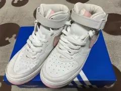 Nike ナイキ エアフォース 1 ミッド ホワイト/ピンク25cm 未使用