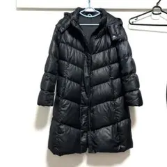 UNIQLOブラックダウンジャケット フード付き ロング丈