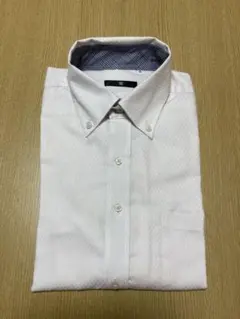 スーツセレクト美品薄いピンクボタンダウンシャツ