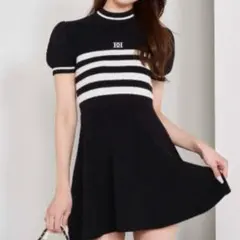 Darich 半袖ニットワンピース 黒