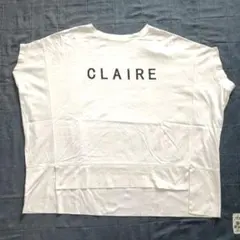 CLAIRE ロゴプリント 半袖Tシャツ ホワイトのサムネイル