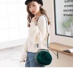 グリーンファーラウンドバッグ